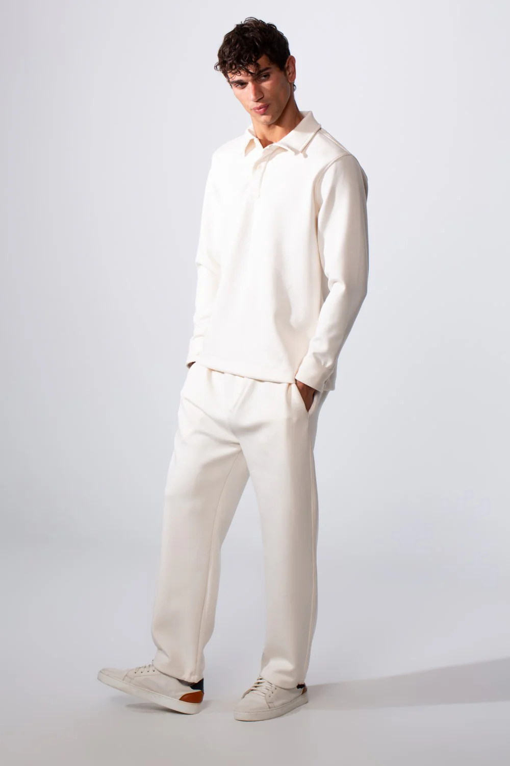 Men's Daily Wear Oversized Melton Two-Piece Outfit Set - Image 12