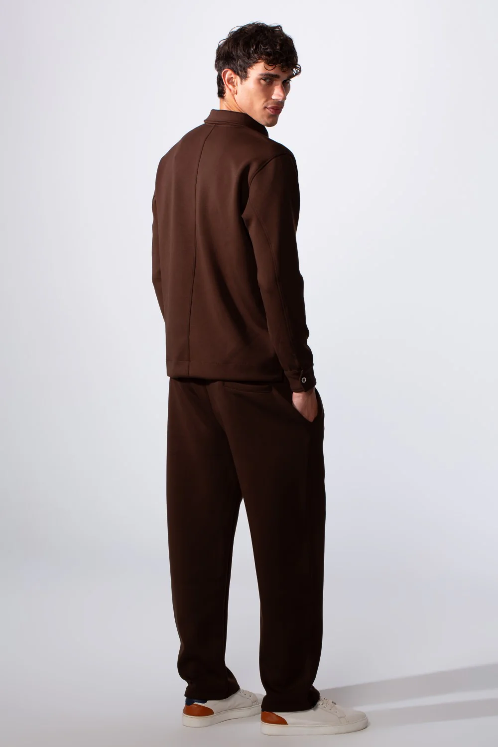 Men's Daily Wear Oversized Melton Two-Piece Outfit Set - Image 2