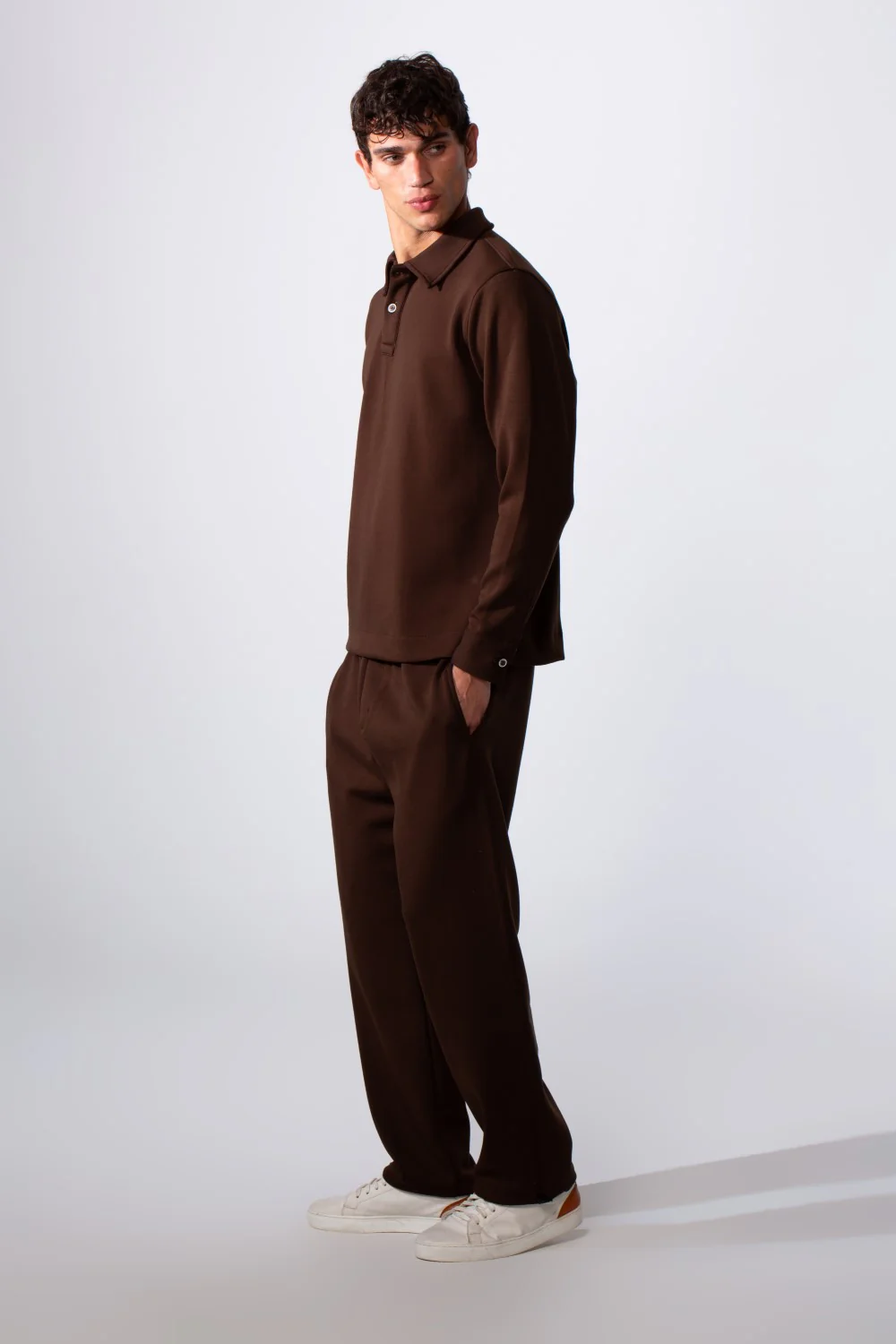 Men's Daily Wear Oversized Melton Two-Piece Outfit Set - Image 4