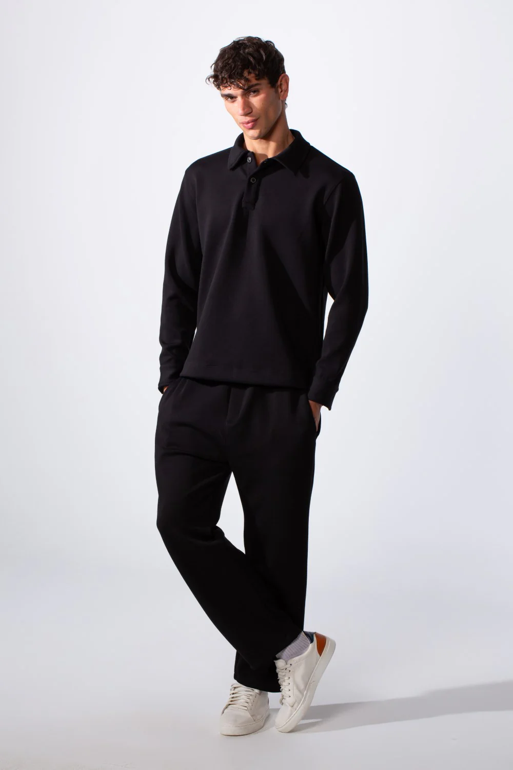 Men's Daily Wear Oversized Melton Two-Piece Outfit Set - Image 5
