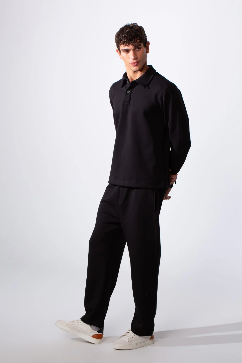 Men's Daily Wear Oversized Melton Two-Piece Outfit Set - Image 8