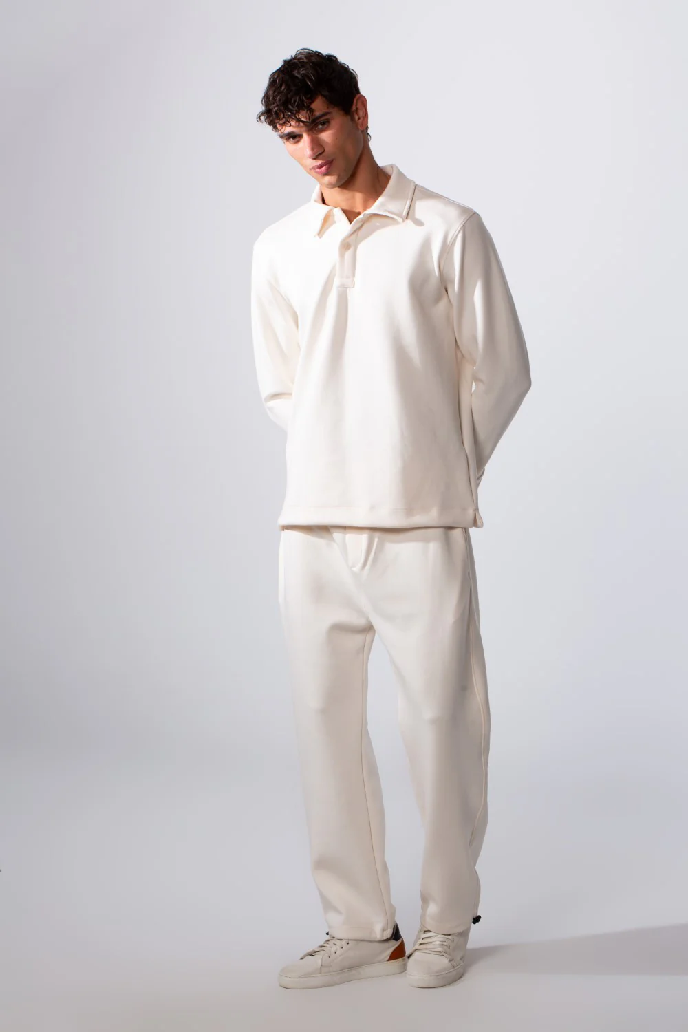 Men's Daily Wear Oversized Melton Two-Piece Outfit Set - Image 9
