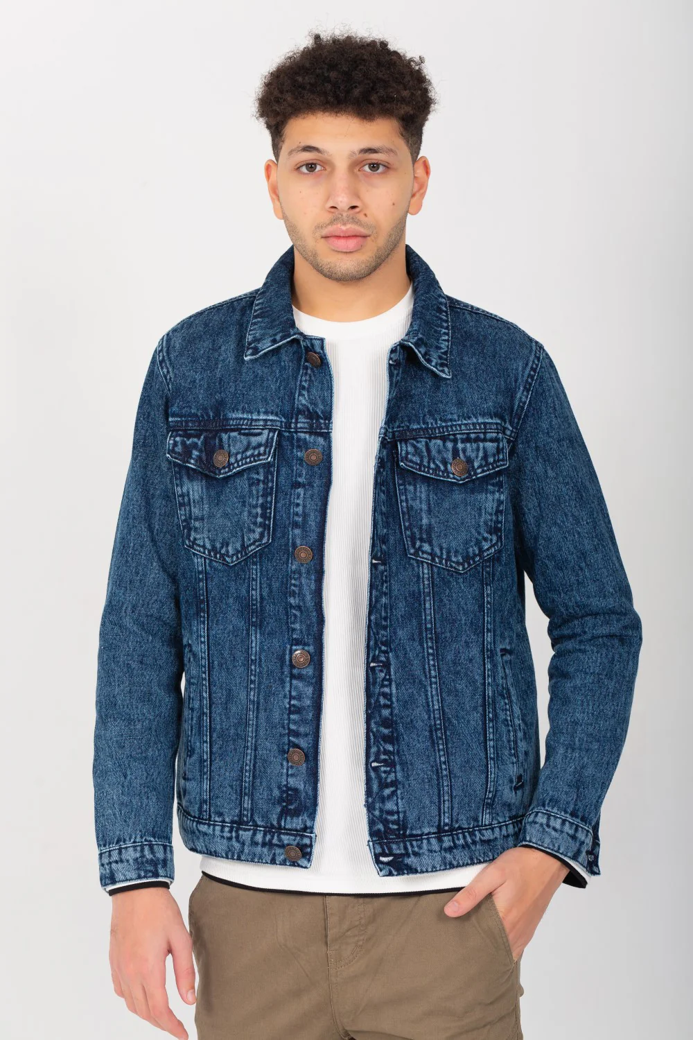Men's Denim Casual Slim Fit Jackets With Side & Front Pockets - Image 3