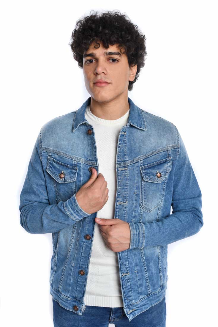 Men's Denim Casual Slim Fit Jeans Jackets - Image 13