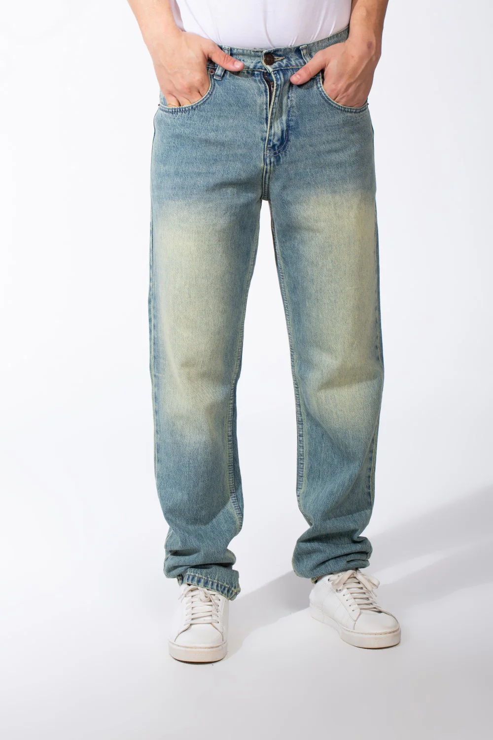 Men's Denim Straight Fit Practical Jeans Fabric Perfect For Daily Wear Pants - Image 5