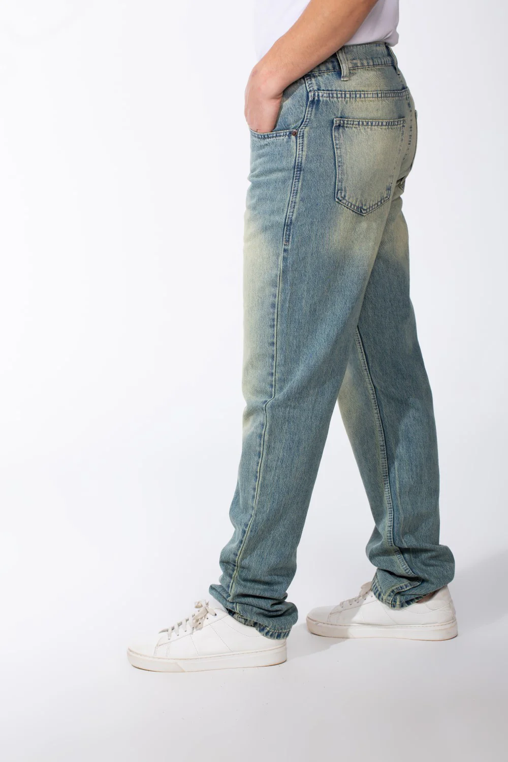 Men's Denim Straight Fit Practical Jeans Fabric Perfect For Daily Wear Pants - Image 6