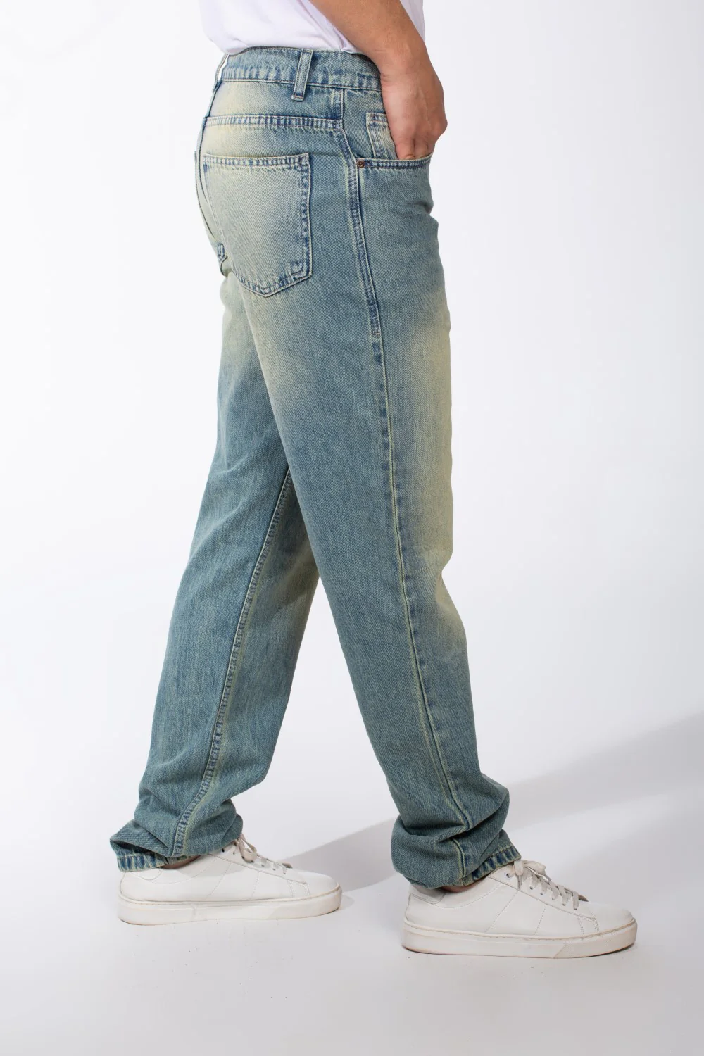 Men's Denim Straight Fit Practical Jeans Fabric Perfect For Daily Wear Pants - Image 8