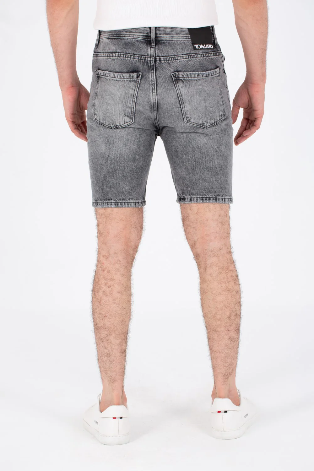 Mens Denim Used Short With Five Pockets And Tomato Patch At The Back - Image 5