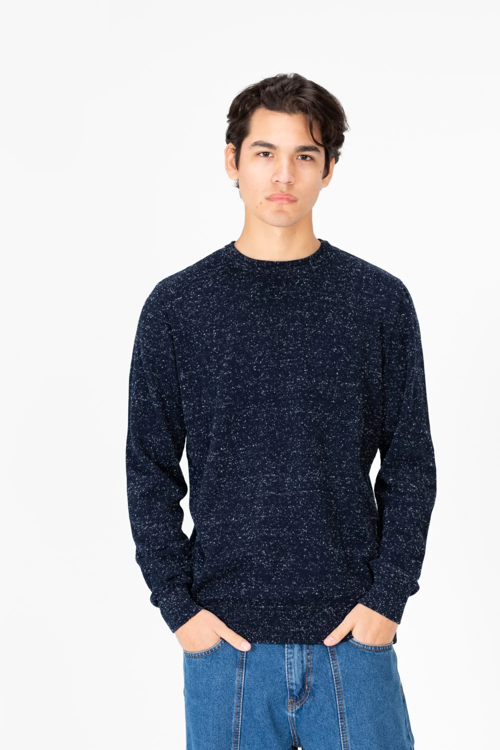 Men's Dotted Round Neck Long Sleeve Pullover - Image 5