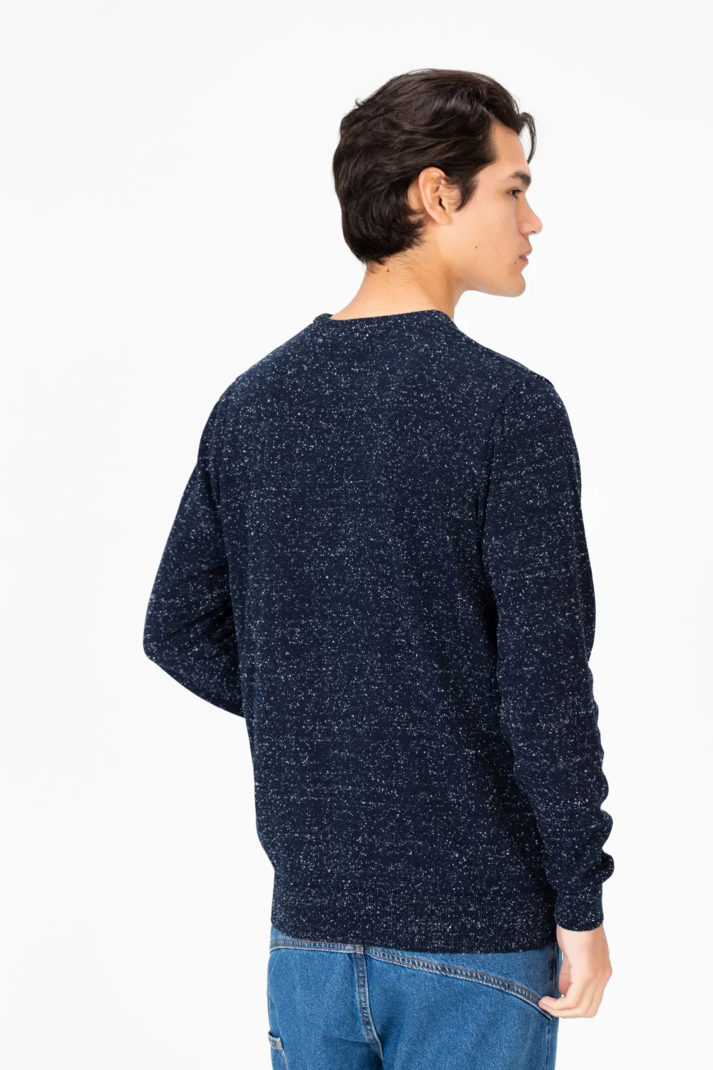Men's Dotted Round Neck Long Sleeve Pullover - Image 6