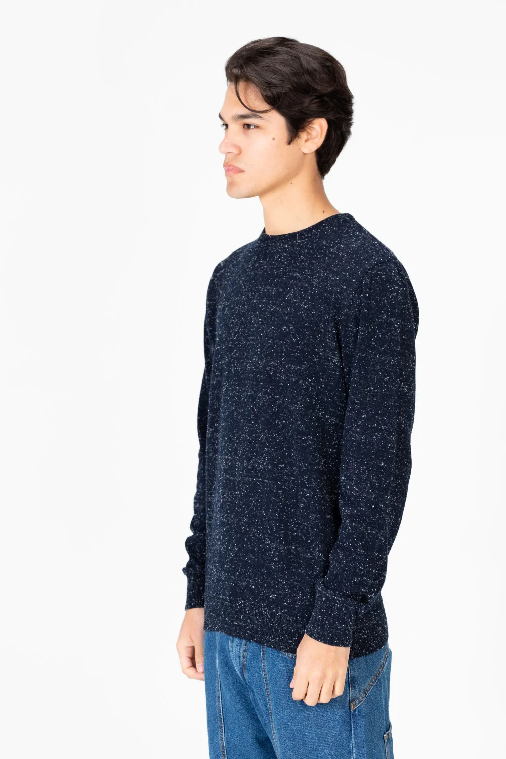 Men's Dotted Round Neck Long Sleeve Pullover - Image 7