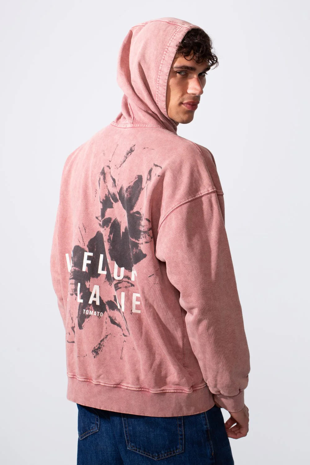 Men's Double Print Graphic Oversized Hood Sweatshirt - Image 10