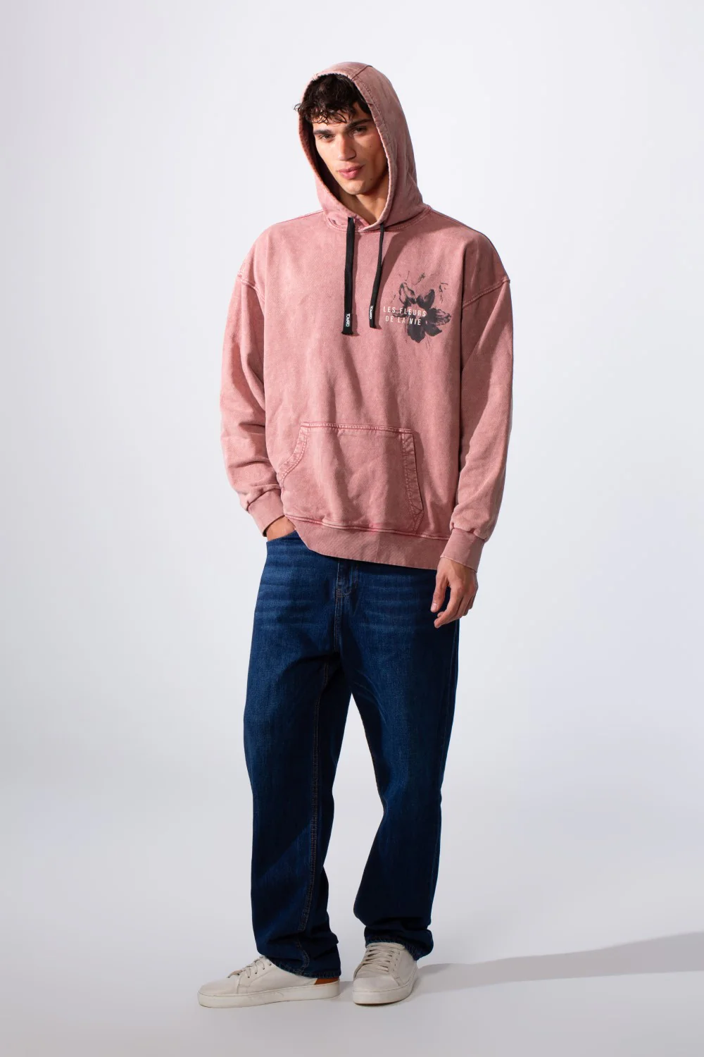 Men's Double Print Graphic Oversized Hood Sweatshirt - Image 11