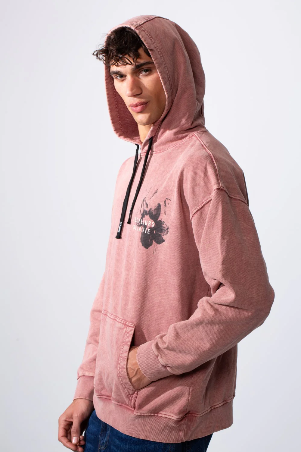 Men's Double Print Graphic Oversized Hood Sweatshirt - Image 12
