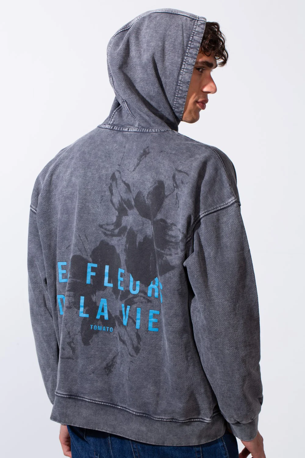 Men's Double Print Graphic Oversized Hood Sweatshirt - Image 6