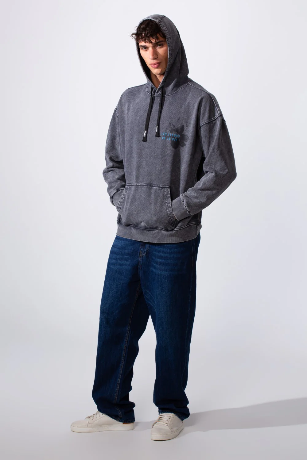 Men's Double Print Graphic Oversized Hood Sweatshirt - Image 7