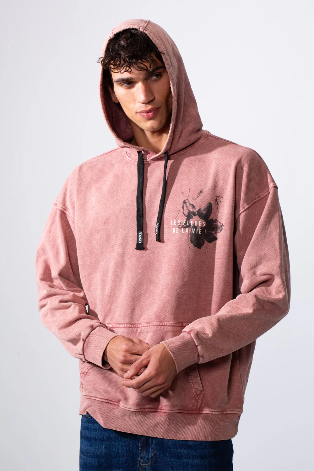 Men's Double Print Graphic Oversized Hood Sweatshirt - Image 9
