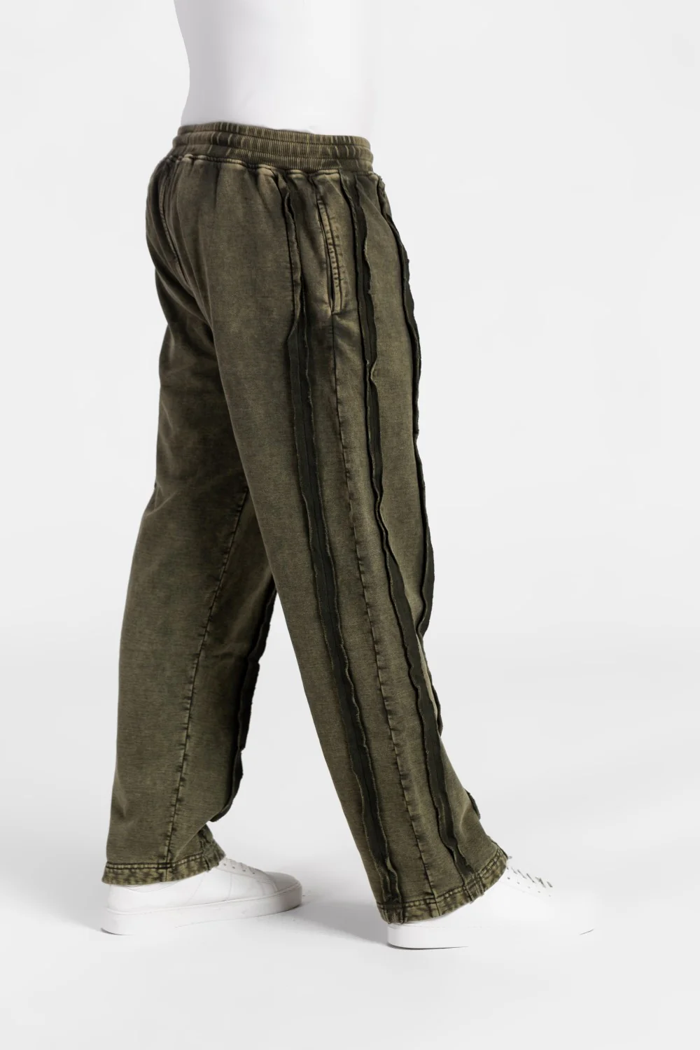 Men's Elastic Waistband Washed Sweatpants - Image 11