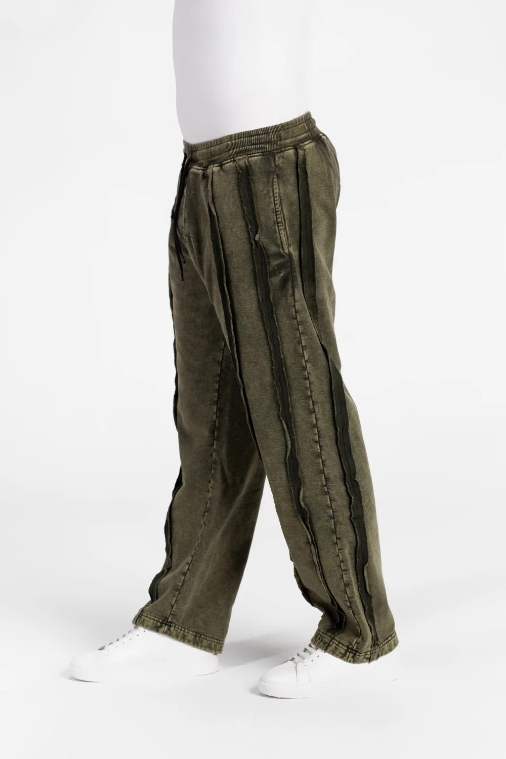 Men's Elastic Waistband Washed Sweatpants - Image 12