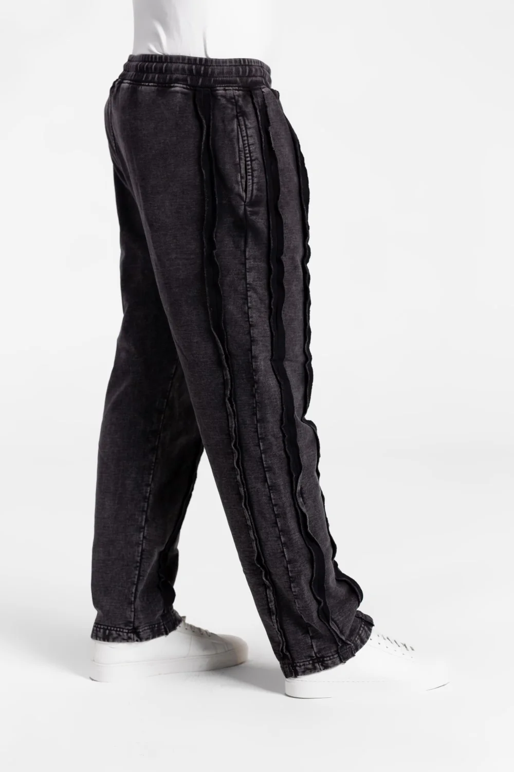 Men's Elastic Waistband Washed Sweatpants - Image 3