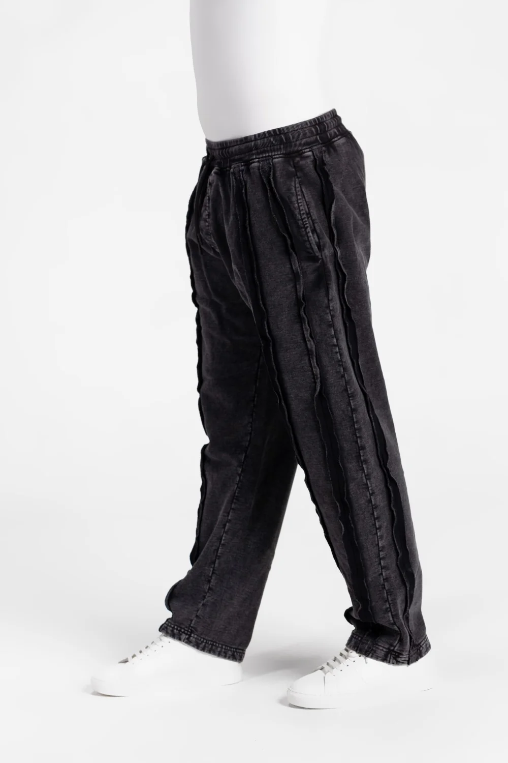 Men's Elastic Waistband Washed Sweatpants - Image 4