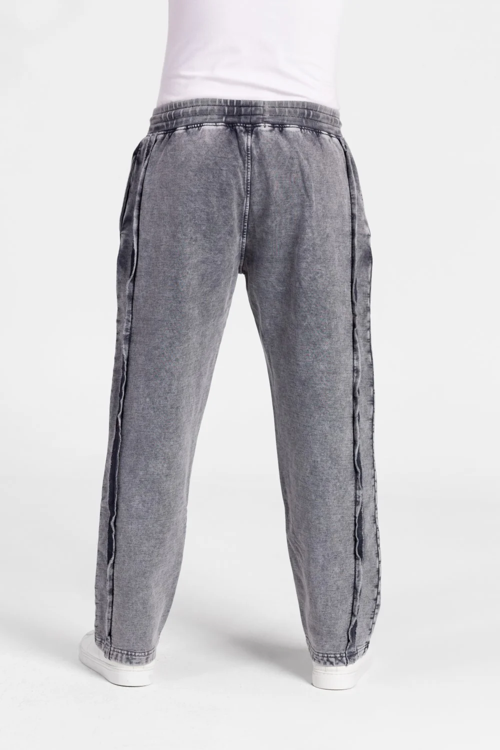 Men's Elastic Waistband Washed Sweatpants - Image 6