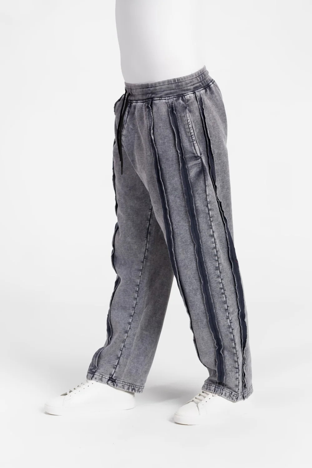 Men's Elastic Waistband Washed Sweatpants - Image 8