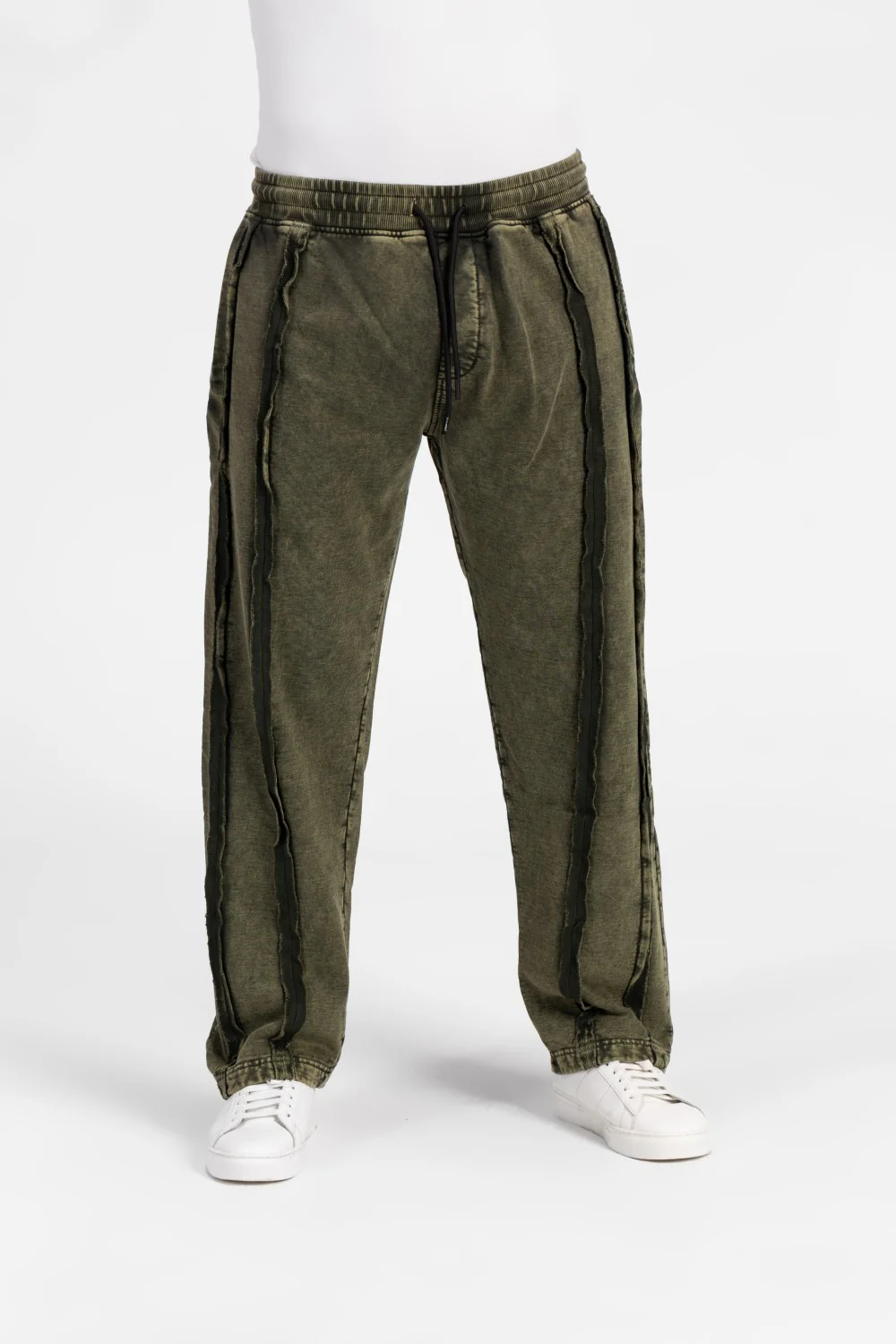 Men's Elastic Waistband Washed Sweatpants - Image 9