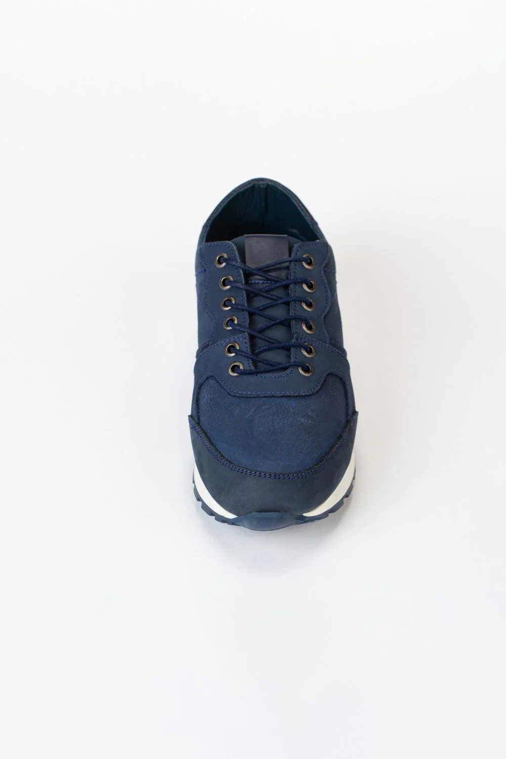 Mens Elegant Shoes Made Of Suede And Leather In A Different Color On The Back - Image 4