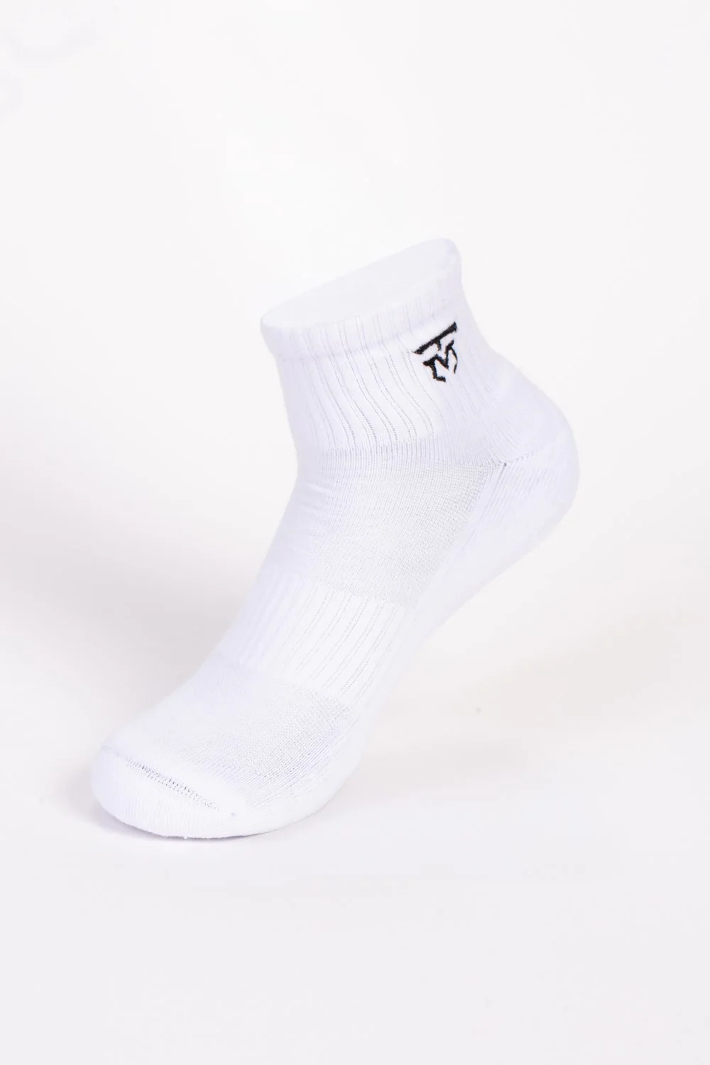 Men's Embroidered Logo on Ankle Soft Breathable Fabric All-Day Comfort Crew Socks - Image 11