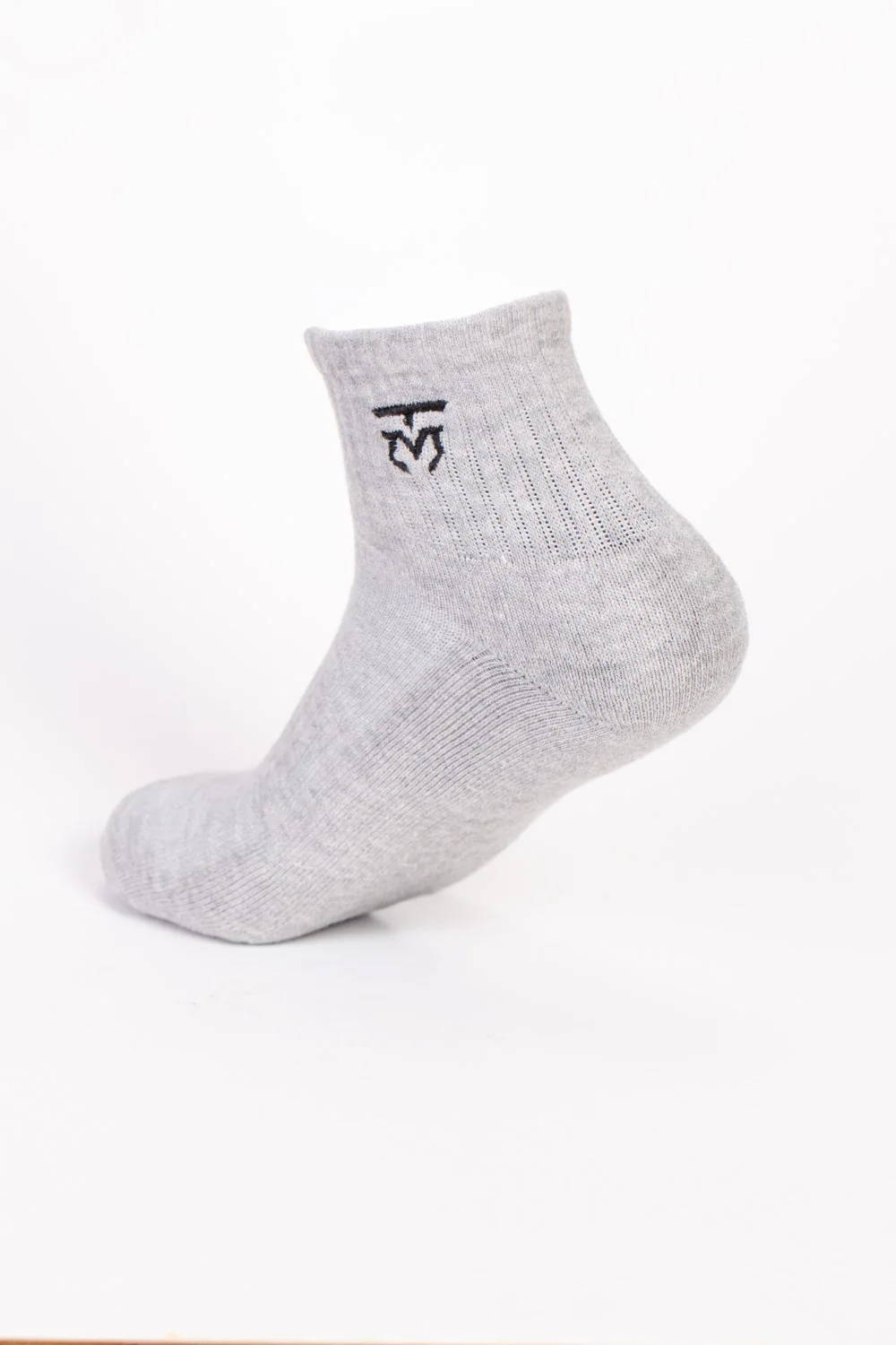 Men's Embroidered Logo on Ankle Soft Breathable Fabric All-Day Comfort Crew Socks - Image 6
