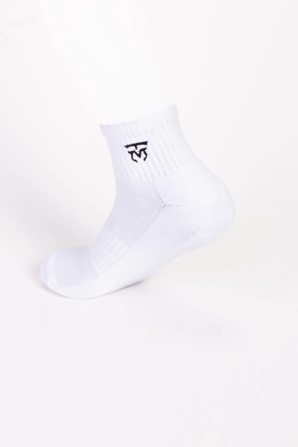 Men's Embroidered Logo on Ankle Soft Breathable Fabric All-Day Comfort Crew Socks - Image 9