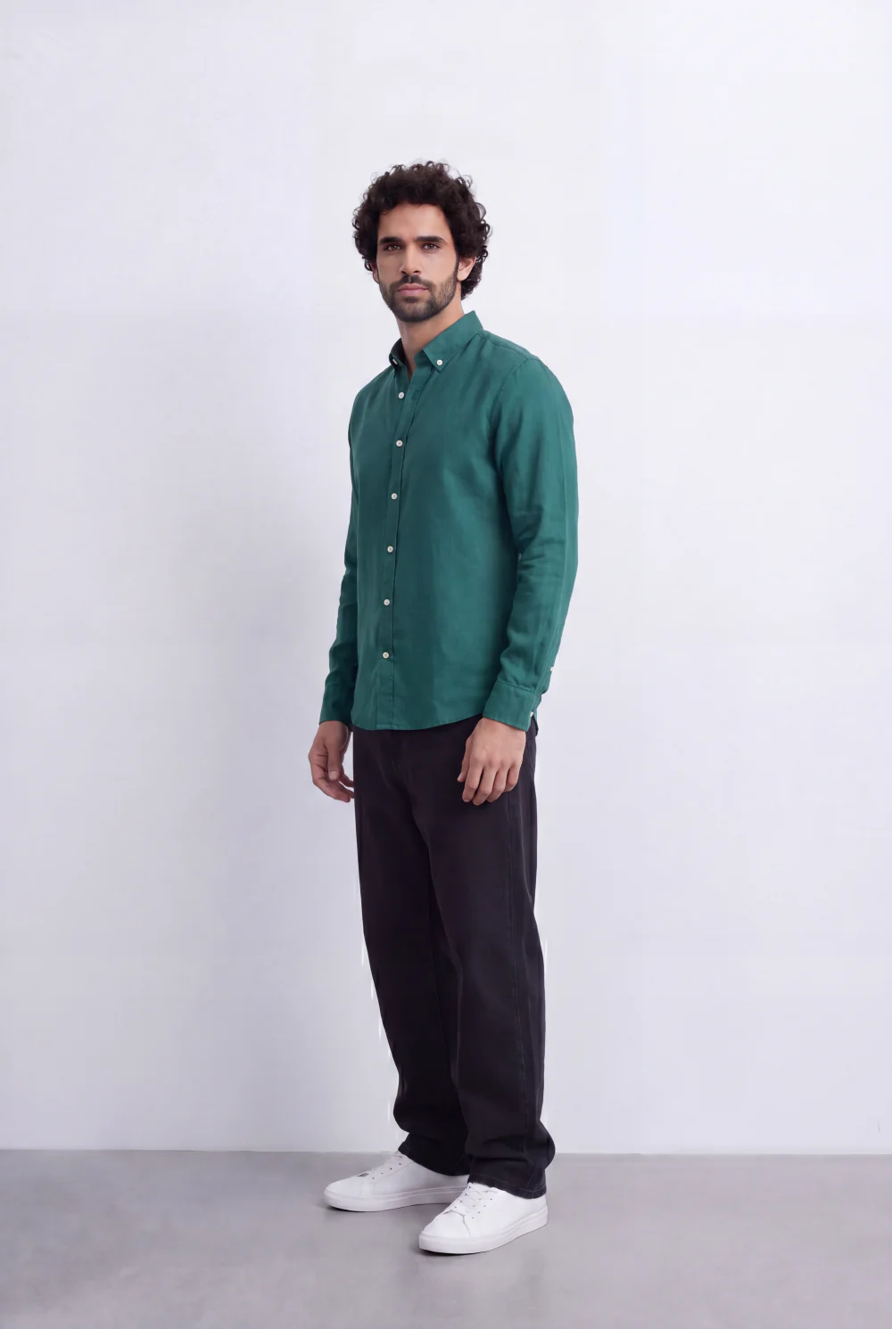 Men's Everyday Linen Tomato Stores Shirt Slim Fit Long Sleeve For A Relaxed Polished Appearance - Image 8