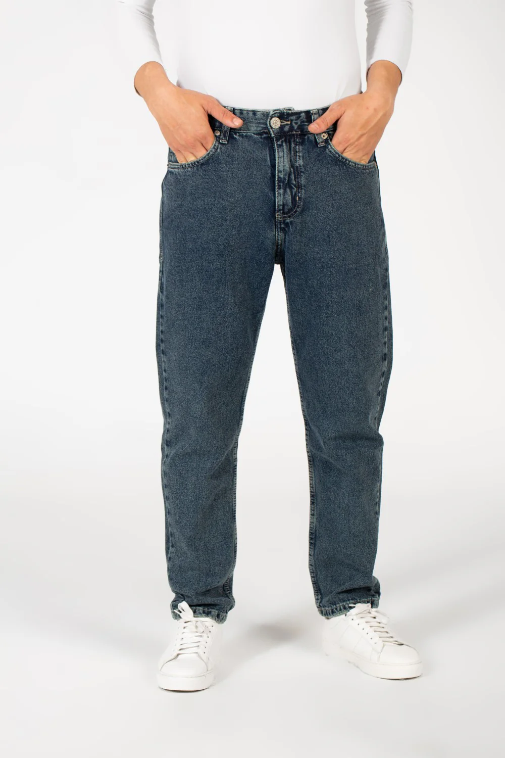 Men's Five Pocket Boyfriend Jeans Pants - Image 5