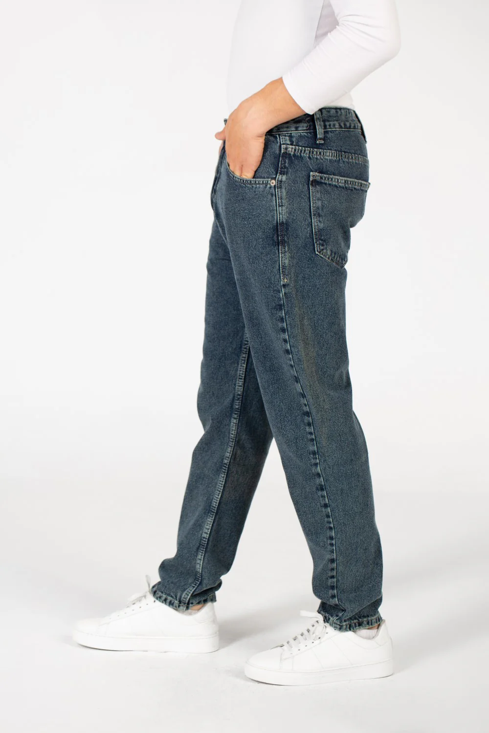 Men's Five Pocket Boyfriend Jeans Pants - Image 8