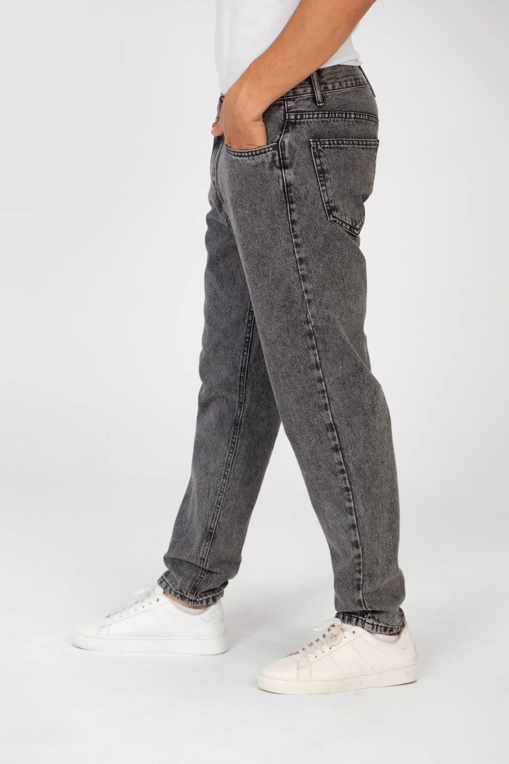 Men's Five Pockets Boyfriend Jeans Pants Trousers In Basic Details - Image 12