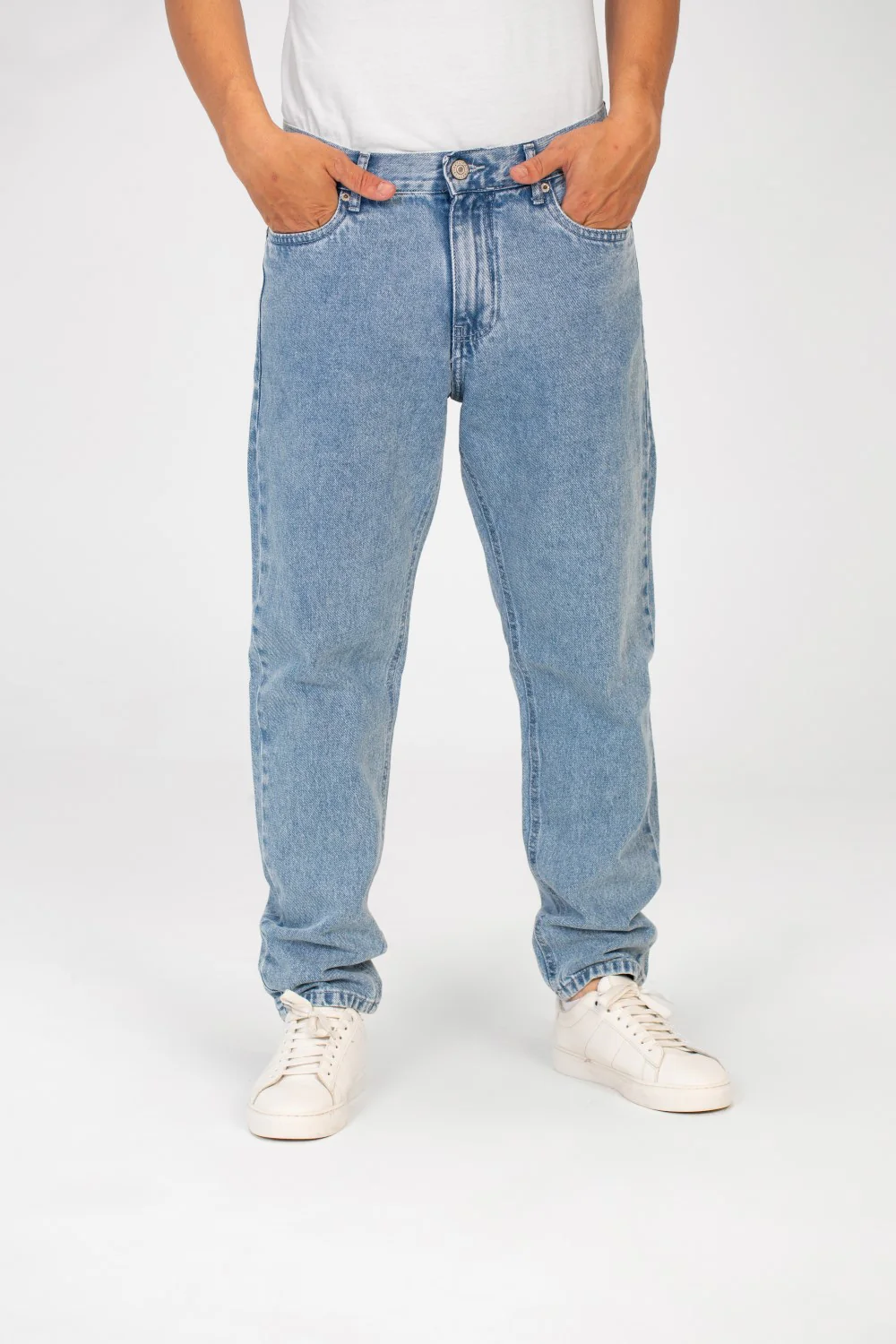 Men's Five Pockets Boyfriend Jeans Pants Trousers In Basic Details - Image 13