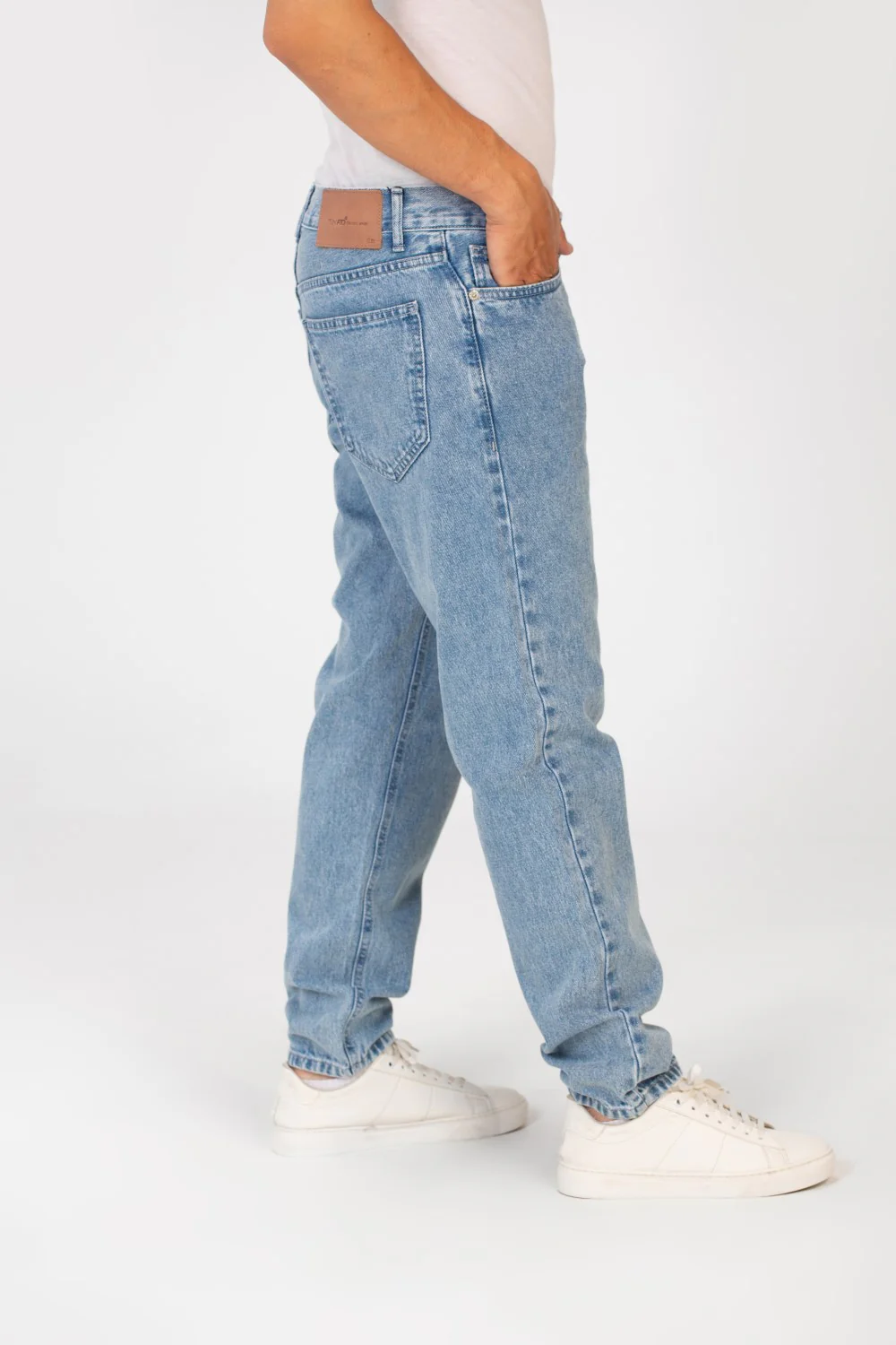 Men's Five Pockets Boyfriend Jeans Pants Trousers In Basic Details - Image 15