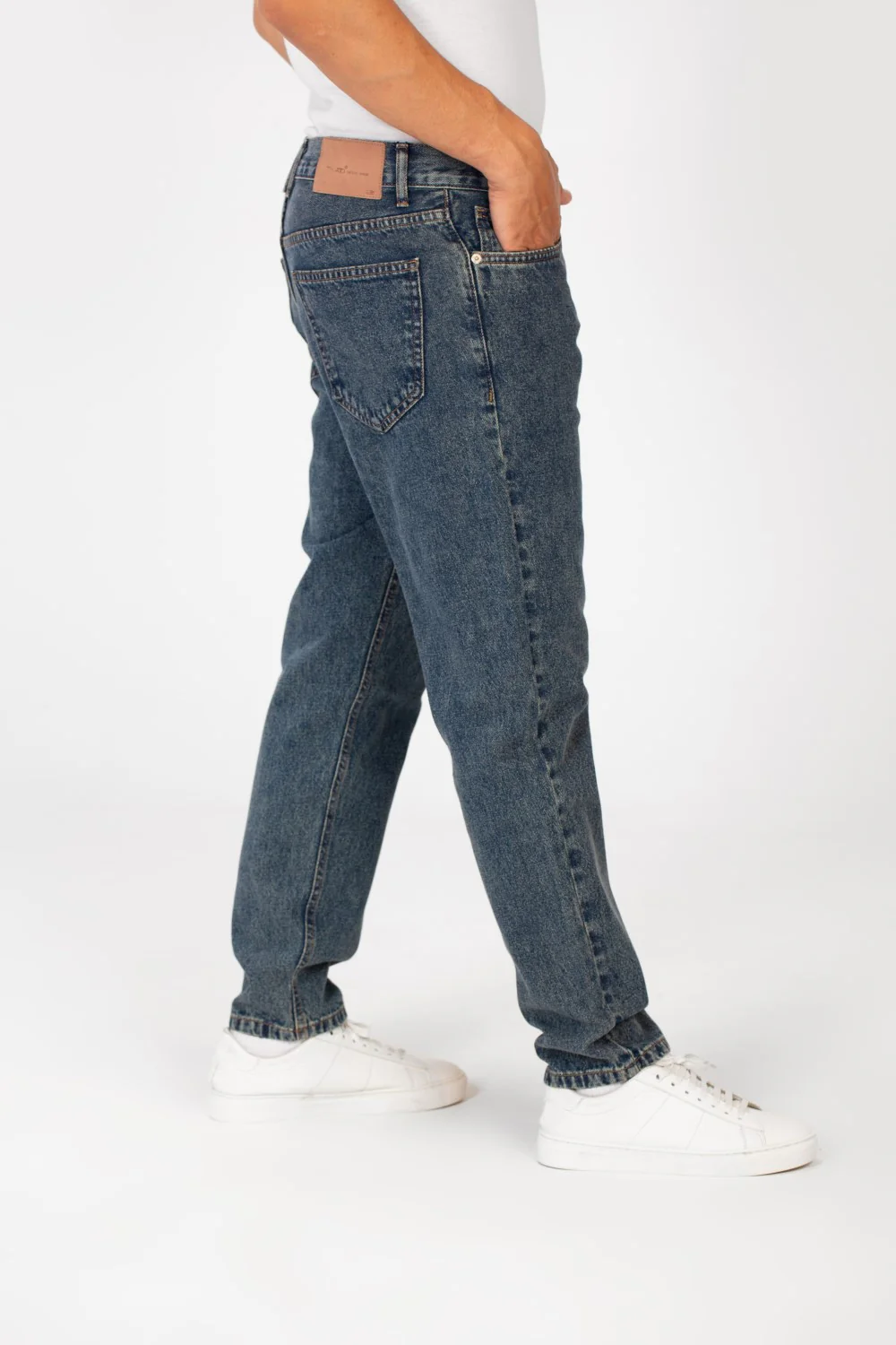 Men's Five Pockets Boyfriend Jeans Pants Trousers In Basic Details - Image 7