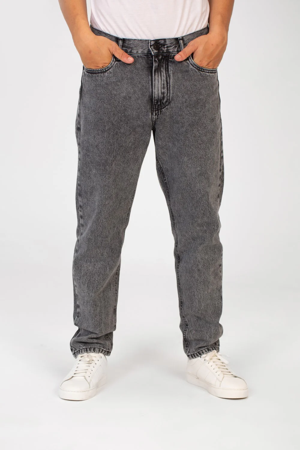 Men's Five Pockets Boyfriend Jeans Pants Trousers In Basic Details - Image 9