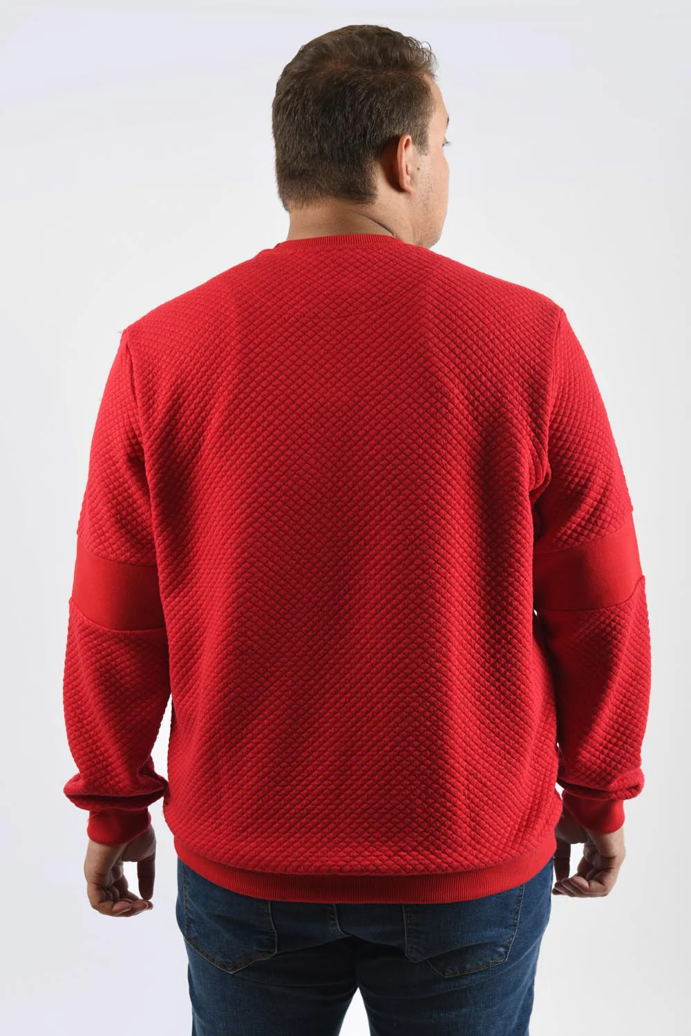 Men's Front Chest Printed Long Sleeve Rounded Neck Big Size Sweatshirt - Image 8
