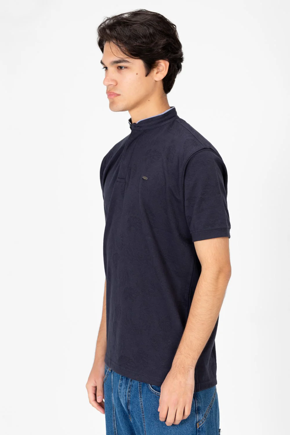 Men's Front Half Buttons Polo T-shirt - Image 11