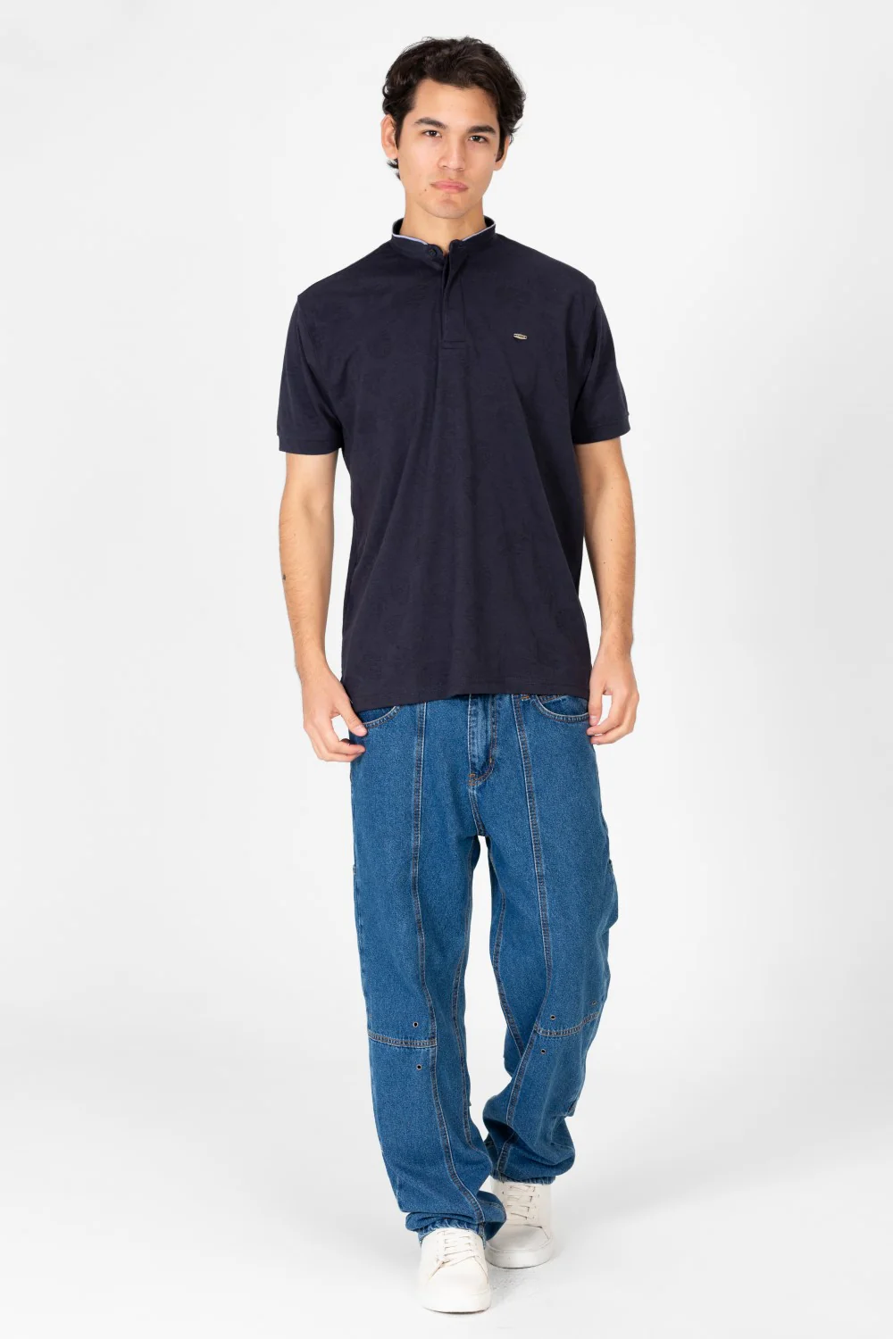 Men's Front Half Buttons Polo T-shirt - Image 12