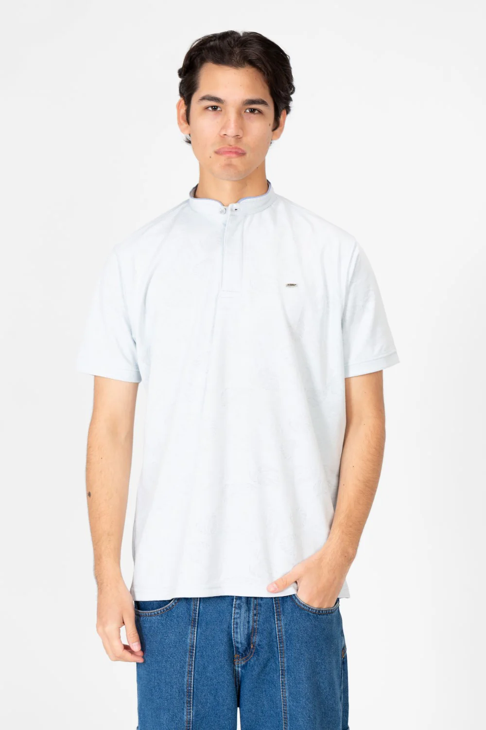 Men's Front Half Buttons Polo T-shirt - Image 5