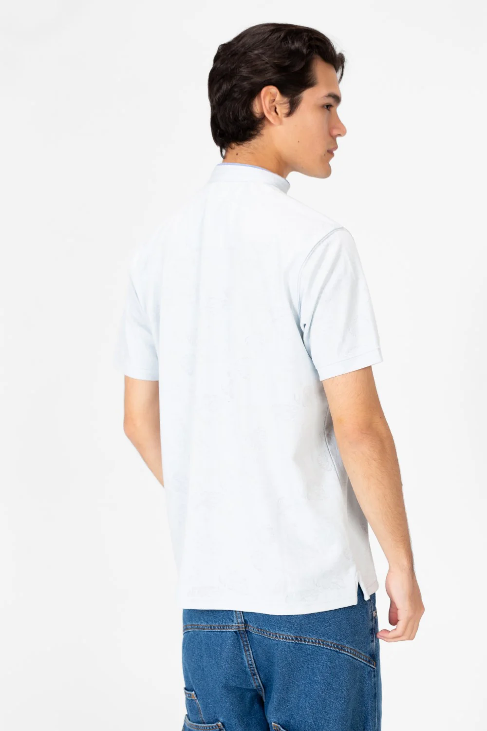 Men's Front Half Buttons Polo T-shirt - Image 6