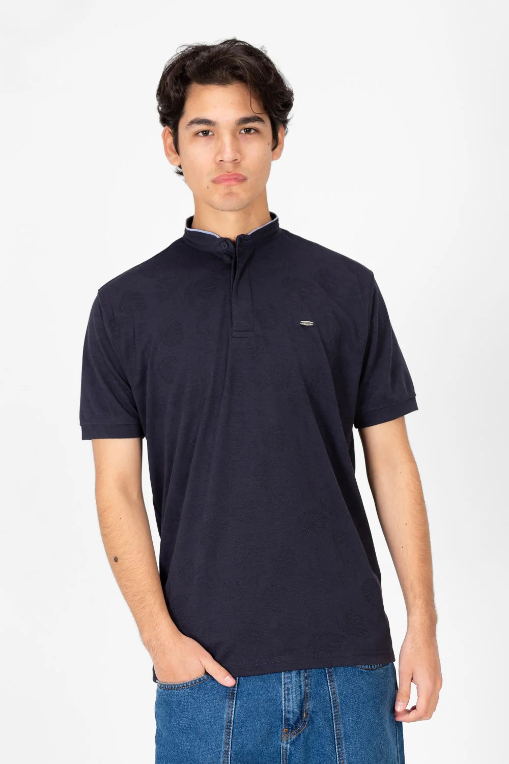 Men's Front Half Buttons Polo T-shirt - Image 9