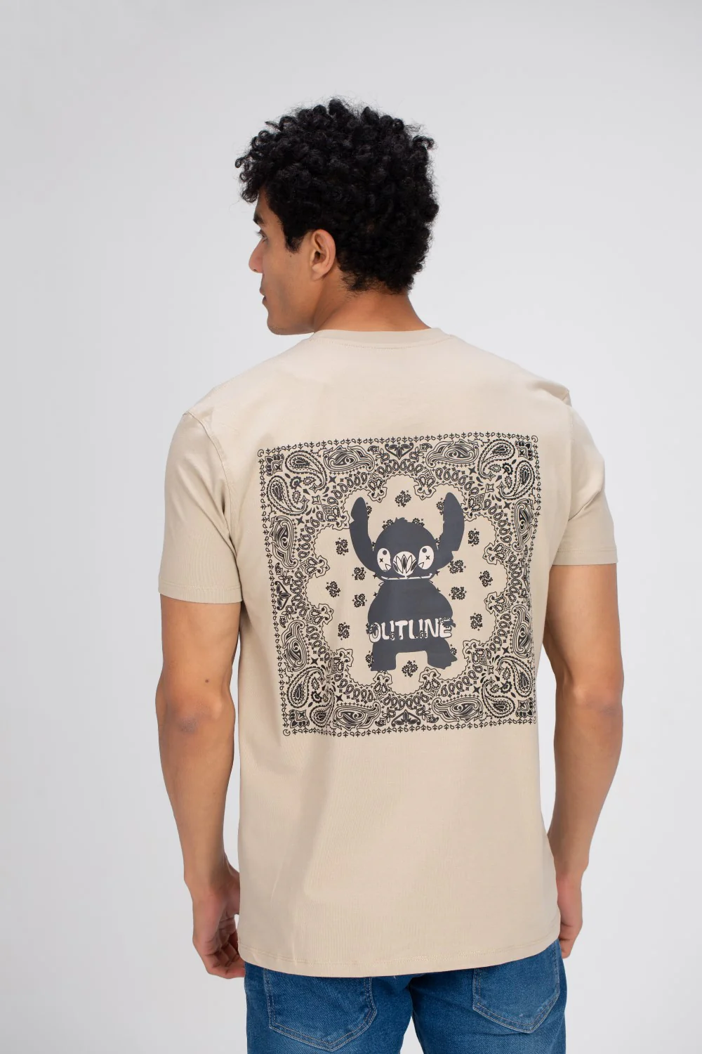 Men's Front Left Chest & Back Printed Regular Fit Made Of Soft Cotton T-shirt - Image 2