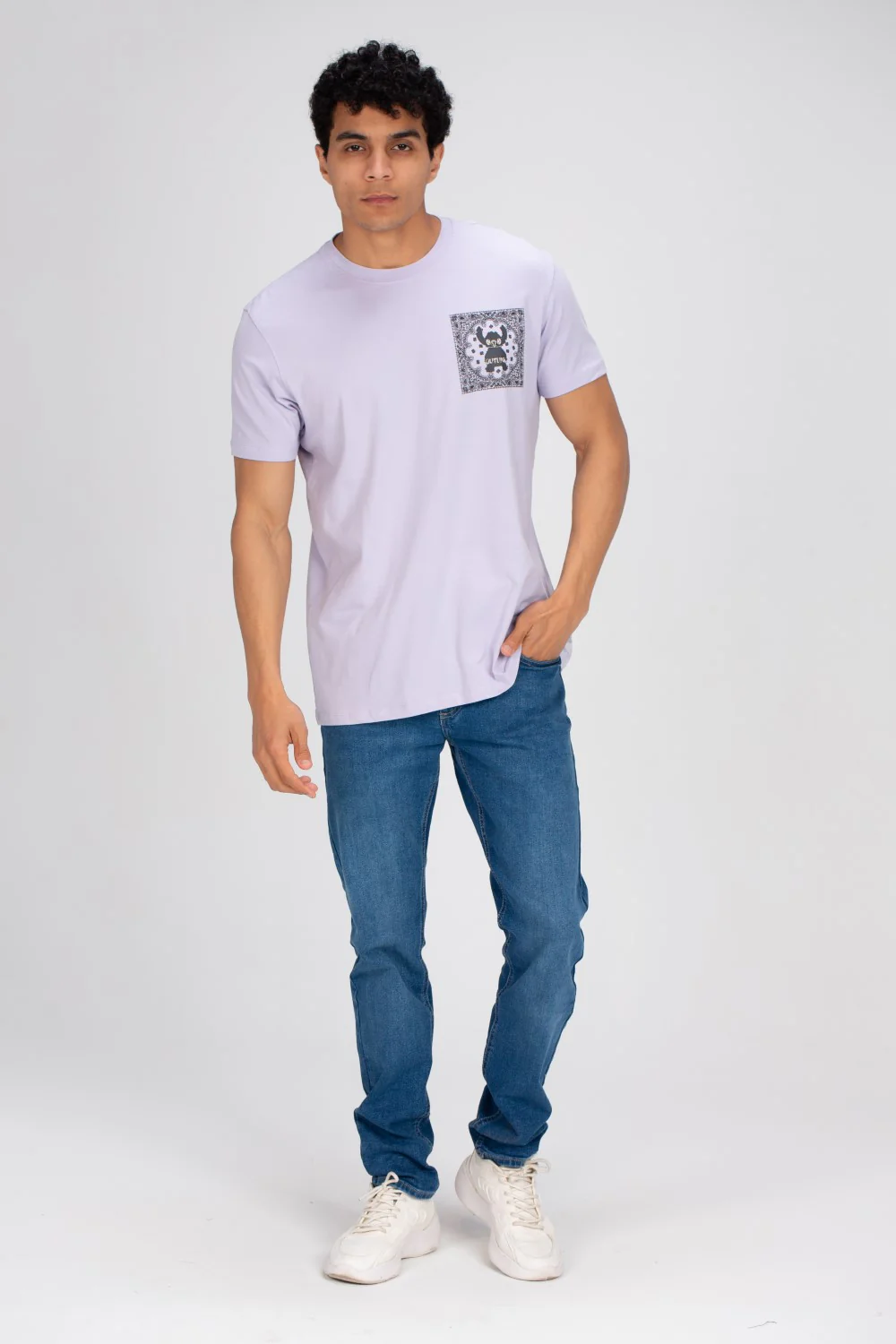 Men's Front Left Chest & Back Printed Regular Fit Made Of Soft Cotton T-shirt - Image 7