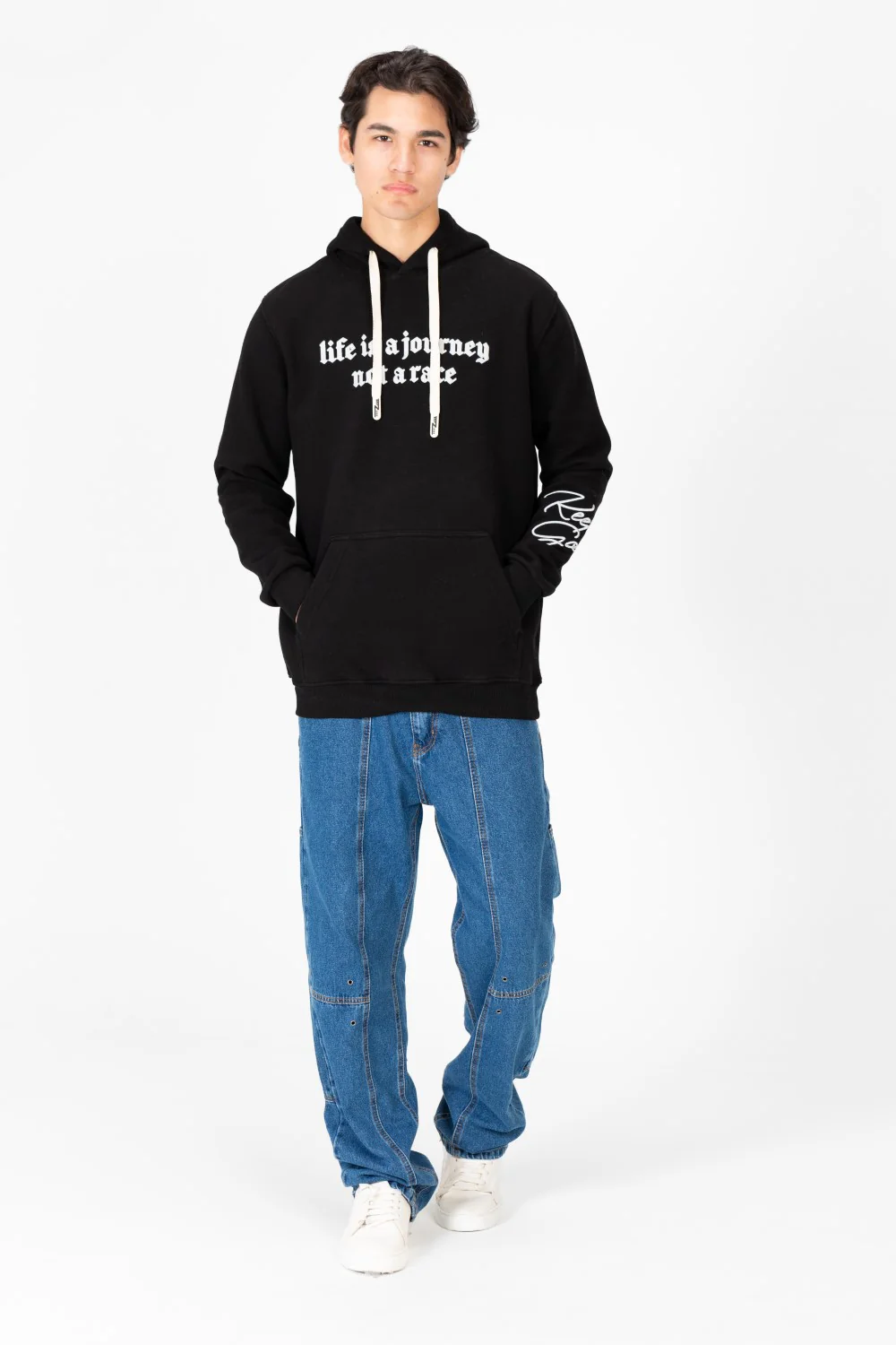 Men's Front Print Hoodie Sweatshirt With Kangaroo Pocket - Image 4