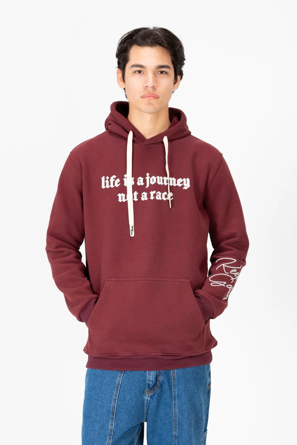 Men's Front Print Hoodie Sweatshirt With Kangaroo Pocket - Image 5